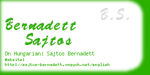 bernadett sajtos business card